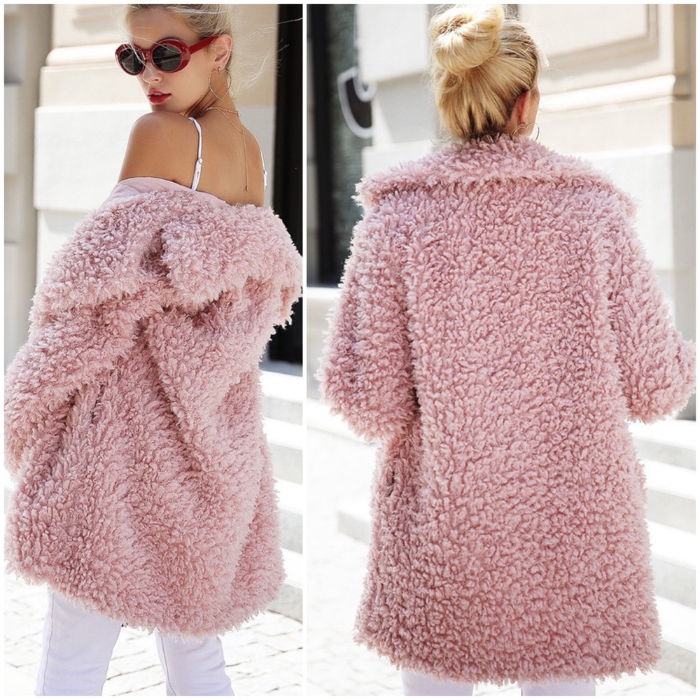 Fluffy Faux Fur Oversized Coat - Picture 2 of 8